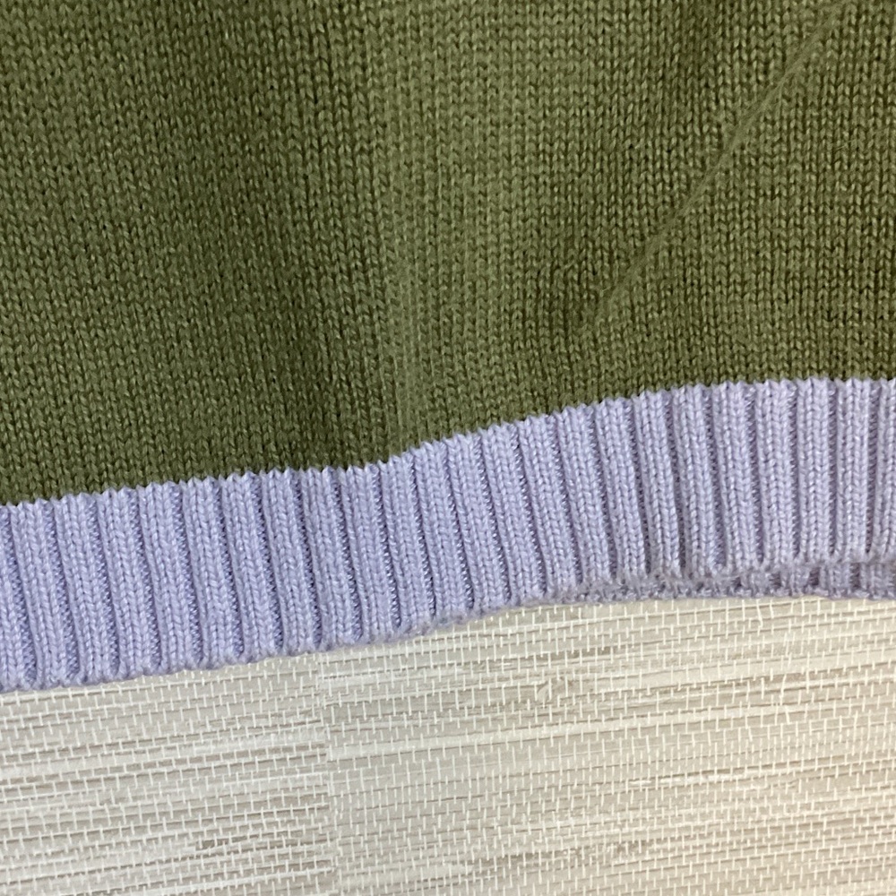 Lacoste Sport Crocodile Logo Graphic Sweater Green Lavender Colorblock 36 XS - Picture 8 of 12